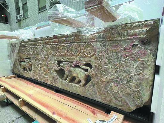 U.S. repatriates two carved stone relics to China