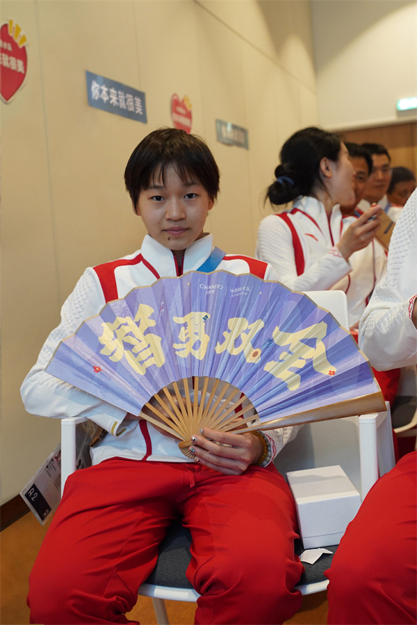 【大美广东】At the Chinese diving team meet-and-greet, Quan Hongchan described herself as 
