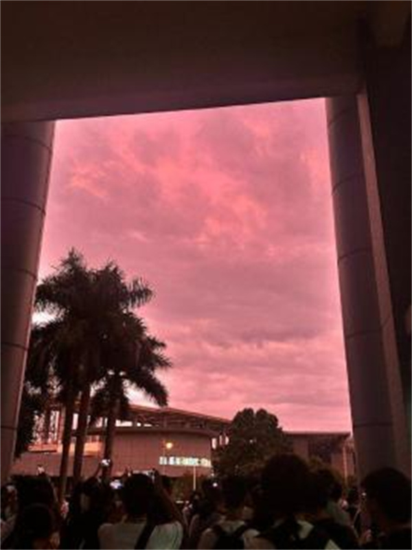 【大美广东】Taro-colored sunset appears in Guangzhou  广州晚霞又有新花样，这回是香芋色的