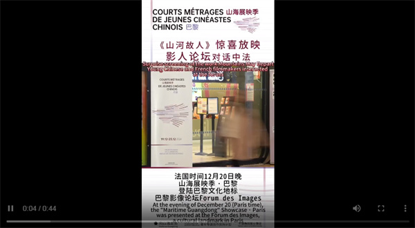 【雲上嶺南】Mountains May Depart Surprise Screening and Film Forum Dialogue between China and France | Maritime Guangdong Showcase · Paris  《山河故人》惊喜放映，影人论坛对话中法 | 山海展映季·巴黎
