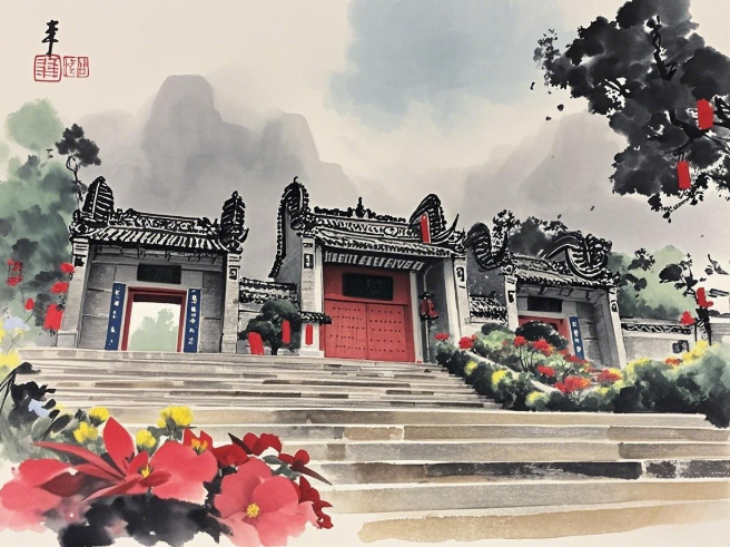 Discover poetic Yunfu in AI-generated Chinese ink brush painting video