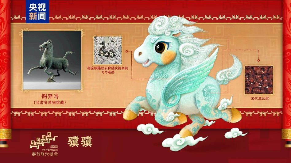 骐骥驰骋！2026年总台马年春晚吉祥物发布