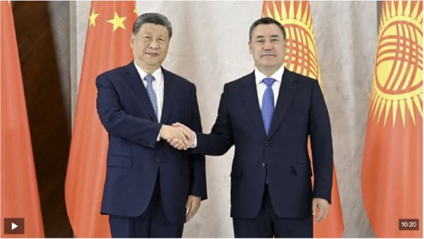 视频丨习近平同吉尔吉斯斯坦总统扎帕罗夫会谈