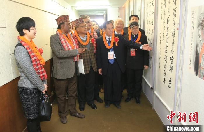“丝路长安·墨香中华”陕西书画作品展在尼泊尔举行
