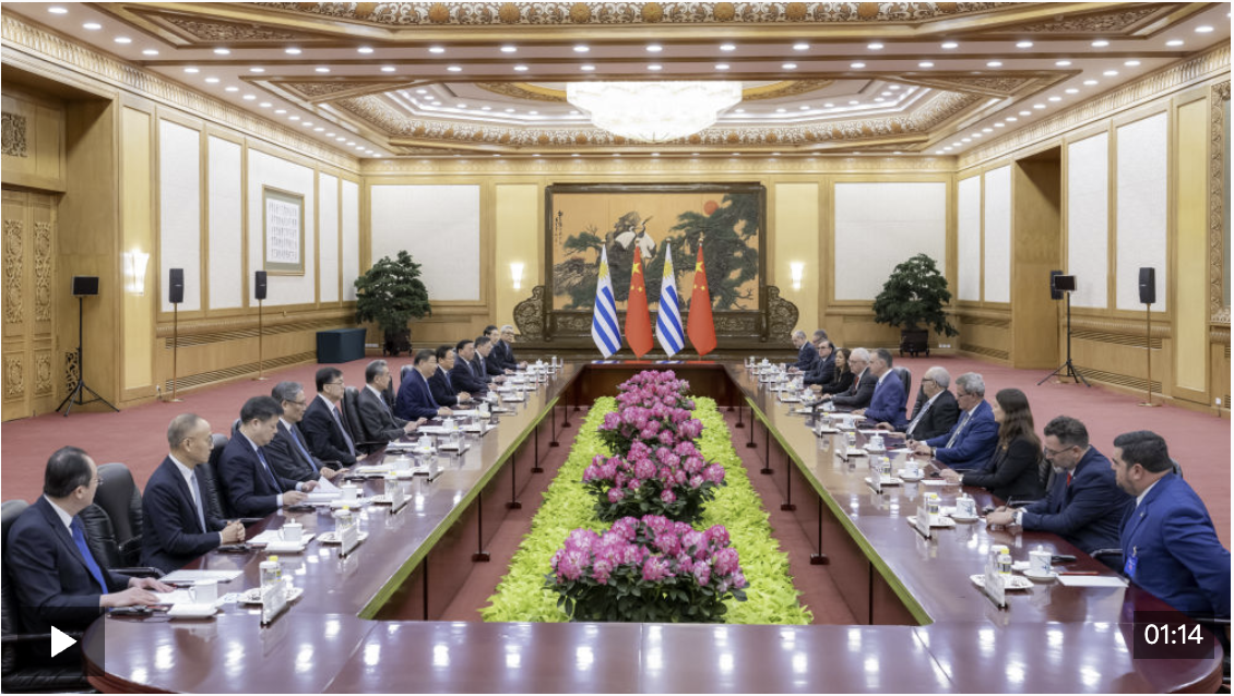 独家视频丨习近平同乌拉圭总统会谈：你是中国人民的好朋友 也是今年首位访华的拉美国家元首