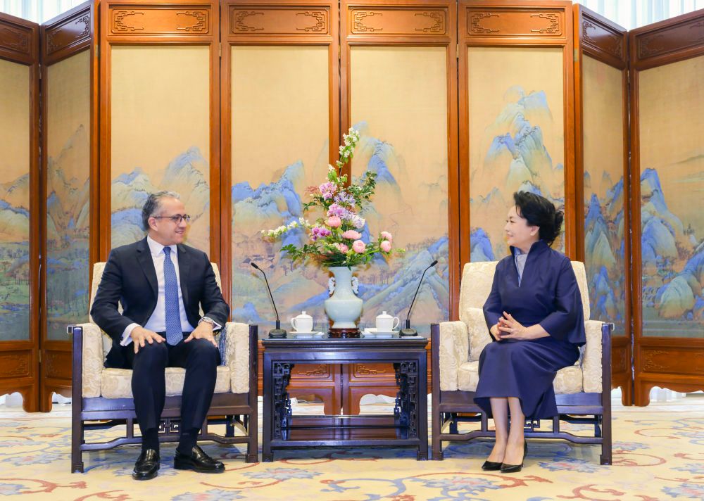 彭丽媛会见联合国教科文组织总干事阿纳尼